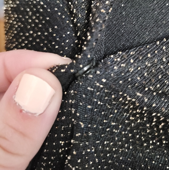 Anthropologie If By Sea gold glitter thread detail surplice faux wrap blouse NWT - Picture 3 of 10